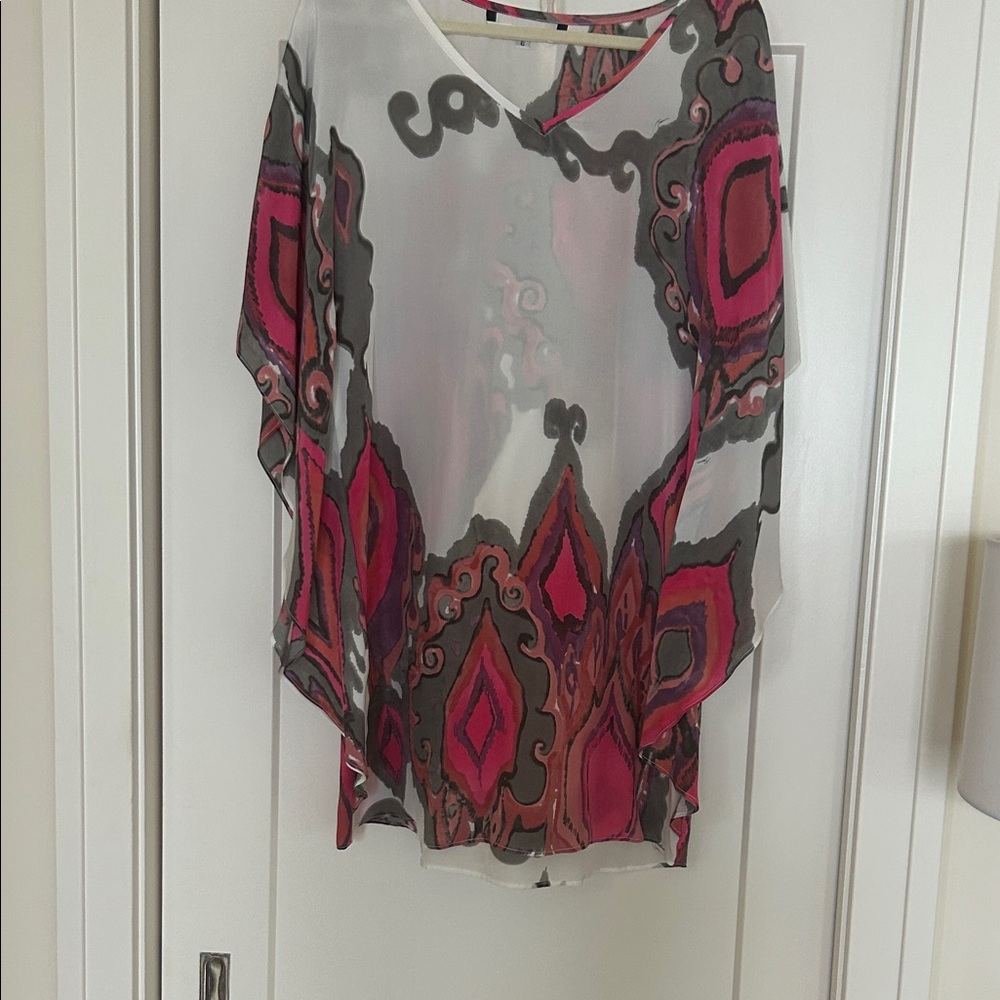 Trina Turk Pink and Gray Mini Dress